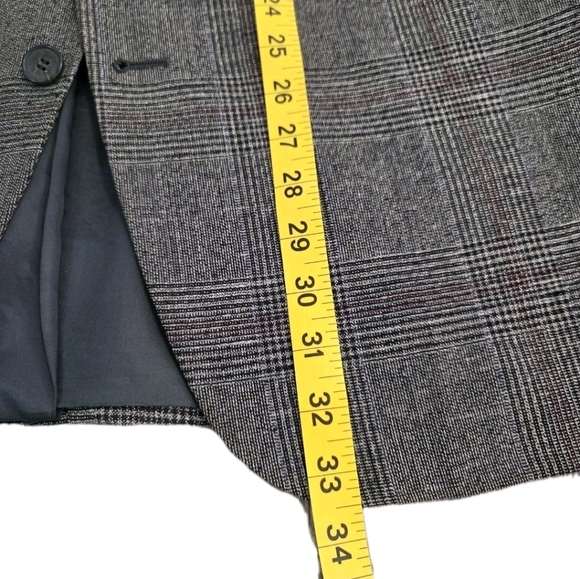 Nino Cerruti Rue Royale Men’s Blazer Sport Coat 44R Gray Glen Plaid Wool - Picture 11 of 11